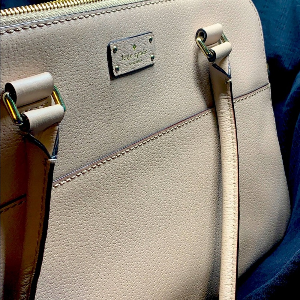 Kate spade beige leather double purse hand bag